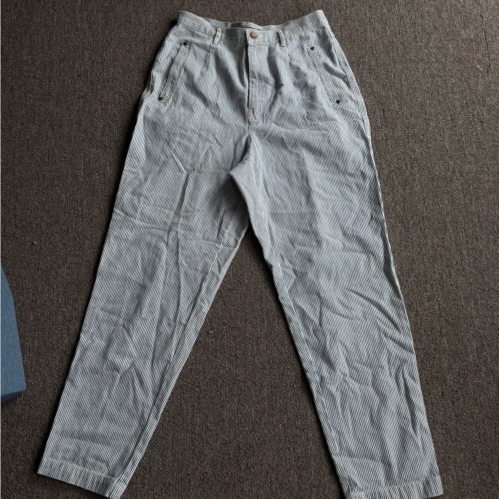Women's Striped Blue and White Jeans